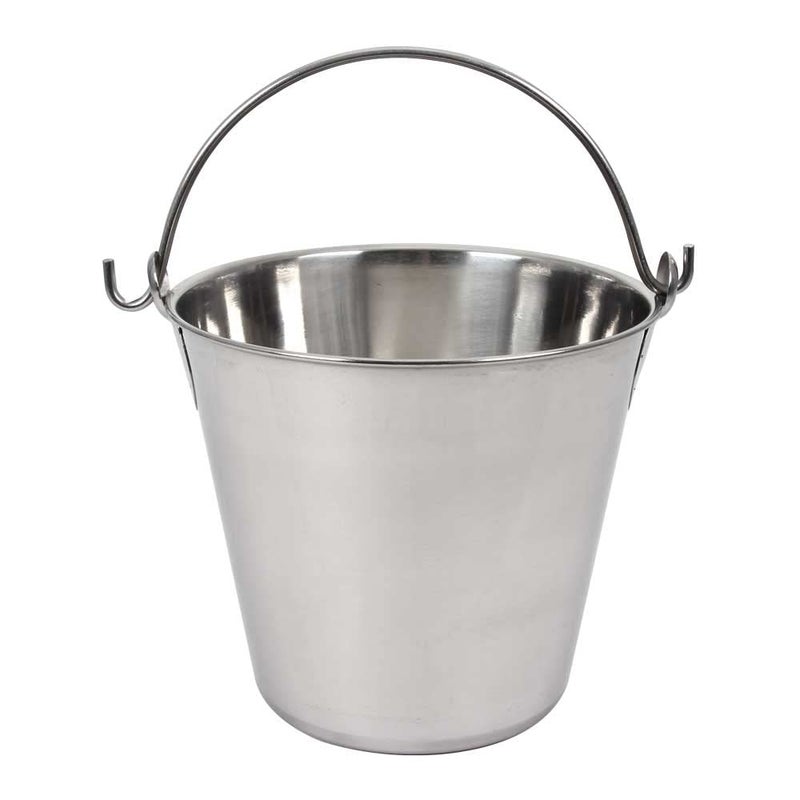 Lindy's 4-Quart Stainless Steel Bucket  Durable Seamless Bucket for Many Home Tasks  Carry Water or Milk  Fill with Food  Use as a Flower Pot  Cleaning Bucket  Table Centerpiece and Much More - Image 1